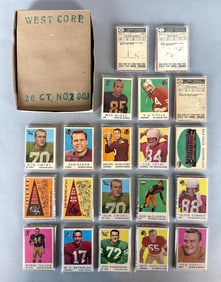 1959 Topps Football West Corps Cello Fun Pack Vending Box of 20 with Stars Showing