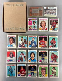 1975 - 76 Topps Hockey West Corps Cello Fun Pack Box of 20 with Stars Showing