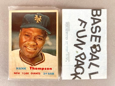 1957 Topps Baseball West Corps Cello Fun Pack with Mickey Mantle on Back