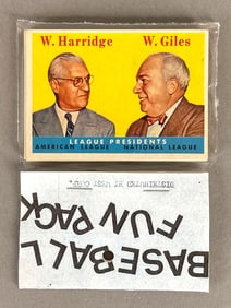 1958 Topps Baseball West Corps Cello Fun Pack with Luis Aparicio AS on Back