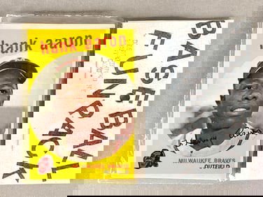 1959 Topps Baseball West Corps Cello Fun Pack with Hank Aaron Showing