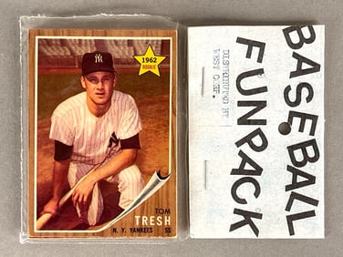 1962 Topps Baseball West Corps Cello Fun Pack with Tom Tresh Showing
