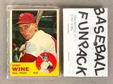 1963 Topps Baseball West Corps Cello Fun Pack with Juan Marichal on Back