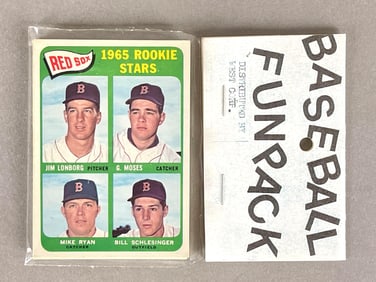 1965 Topps Baseball West Corps Cello Fun Pack with Jim Lonborg High Number Rookie Showing