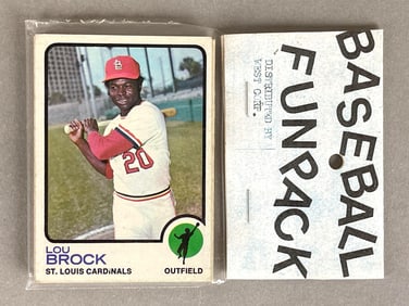 1973 Topps Baseball West Corps Cello Fun Pack with Lou Brock Showing