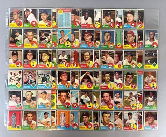 109 - 1963 Topps Baseball Series 2 Cards with HOFs 109/110