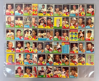 86 - 1963 Topps Baseball Series 4 Cards with HOFs