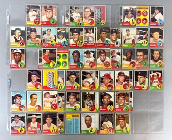 69 - 1963 Topps Baseball Series 5 Cards with HOFs