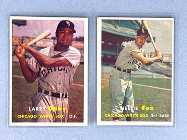 1957 Topps Larry Doby and Nellie Fox Cards