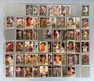 73 - 1957 Topps Baseball Cards with HOFs and Stars