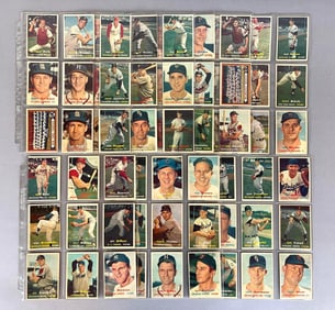 85 - 1957 Topps Baseball Cards with HOFs and Stars