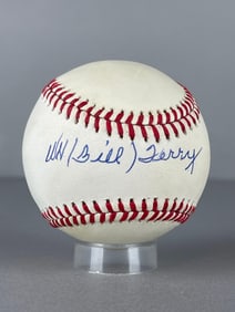 Bill Terry Signed Official MLB NL Rawlings Baseball with JSA COA