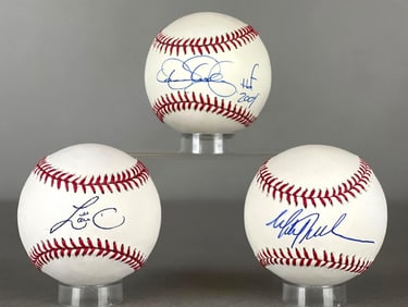 Dennis Eckersley, Mitch Williams, and Les Lancaster Signed Baseballs