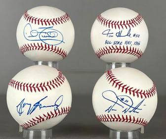 4 - 1980s Baseball Stars Signed Baseballs