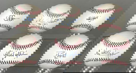 6 - 1980s Baseball Stars Signed Baseball