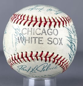 1957 Chicago White Sox Team Signed Baseball with Nellie Fox