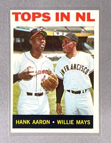 1964 Topps Tops in NL Aaron and Mays #423