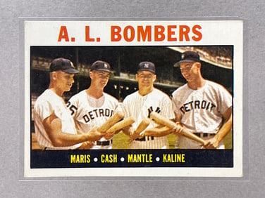1964 Topps AL Bombers Maris, Cash, Mantle, Kaline #331