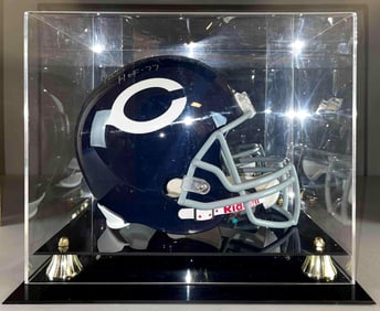 Gale Sayers Signed Full Size Chicago Bears Throwback Helmet with Inscription and COA