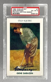 1992 Mueller Ent. Gene Sarazen Signed Card PSA 6 Authentic