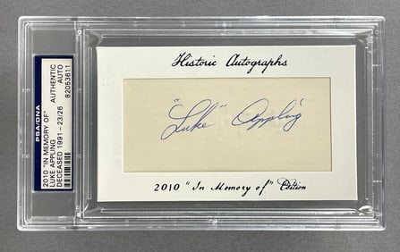 2010 In Memory of Luke Appling Deceased 1991 - 23/26 PSA Authentic