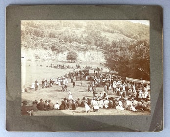 Circa 1900 Panoramic Baseball Game Photo