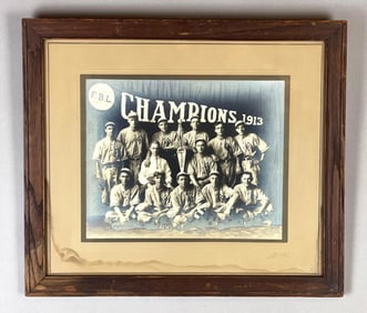 1913 Marseilles, IL Factory Baseball League Champions Team Photo