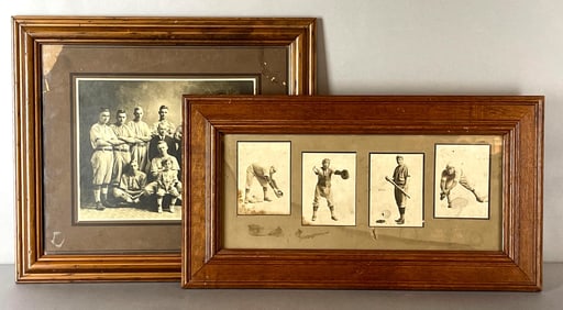 Early 1900s Clinton Iowa Baseball Club Team Photo + Eldora Iowa Player Photos