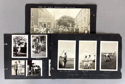 1930 - 31 Rudolph Kuba, Rudy, Cedar Rapids Bunnies Player Photos Scrapbook