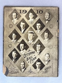 Rare 1910 Ottumwa Packers Baseball Team Photo Cabinet Card