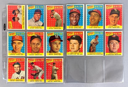 15 - 1958 Topps Baseball All-Star Cards with HOFs