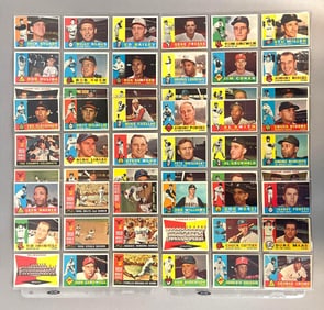 56 - 1960 Topps Baseball Cards with HOFs, Stars, and Rookies
