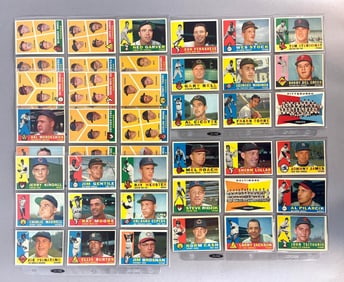 49 - 1960 Topps Baseball Cards with HOFs and Stars