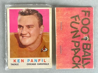 1959 Topps Football West Corps Cello Fun Pack with Jimmy Brown on Back
