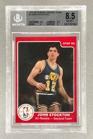 1985 - 86 Star All-Rookie Team John Stockton #8 BGS 8.5