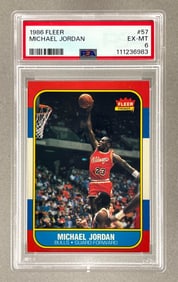 1986 Fleer Michael Jordan #57 PSA 6