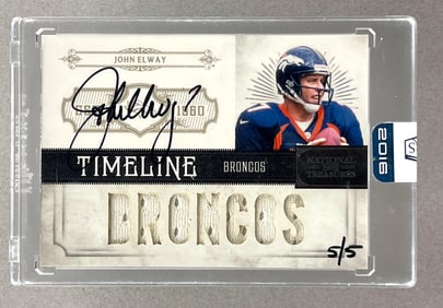 2012 National Treasures Timeline Jersey Auto John Elway 5/5