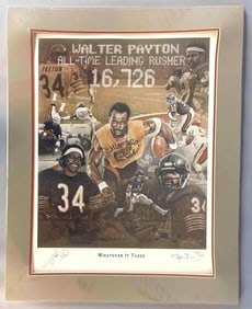 Walter Payton Signed Lithograph Whatever It Takes 466/2434