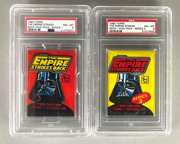2 - 1980 Topps Star Wars The Empire Strikes Back Seres 1 and 3 PSA 8s