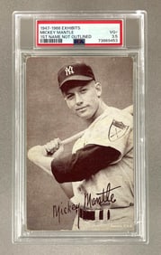Scarce 1947- 66 Exhibits Mickey Mantle 1st Name not Outlined PSA 3.5