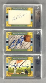 3 - 2020 Leaf HOF Baseball Cut Signatures Red Ruffing, Johnny Mize, and Enos Slaughter