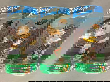 Disney Bobble Dobbles Chicago Bears Mickey Mouse, Donald Duck, and Goofy Unopened