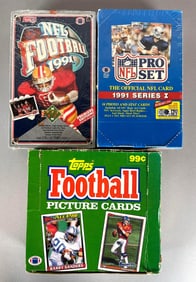 3 - 1991 Football Unopened Boxes