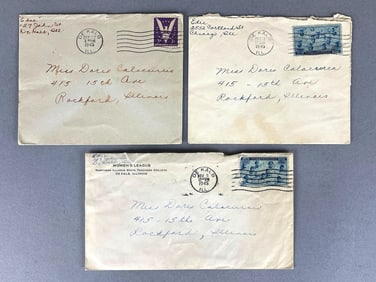 3 - 1945 AAGPBL Letter from Edie Perlic to Doris Calacurcio