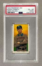 1909 - 11 T206 Piedmont Howie Camnitz Arms Folded PSA 6 MC