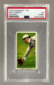 1909 - 11 T206 Piedmont Wid Conroy Fielding PSA 5 MK