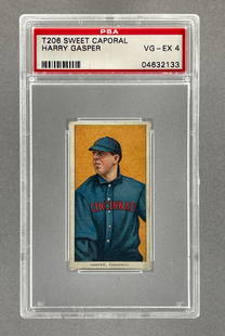 1909 -11 T206 Sweet Caporal Harry Gasper PSA 4: 1909 -11 T206 Sweet Caporal Harry Gasper PSA 4