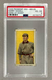 1909 - 11 T206 Piedmont Harry Howell Hand at Waist PSA 4: 1909 - 11 T206 Piedmont Harry Howell Hand at Waist PSA 4