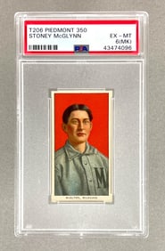 1909 - 11 T206 Piedmont Stoney McGlynn PSA 6 MK