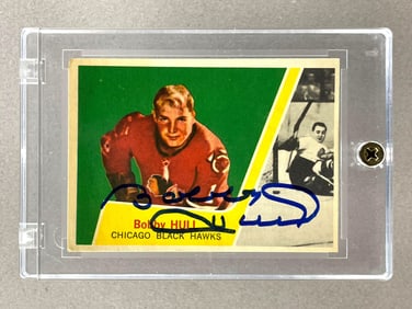 1963 Topps Bobby Hull Signed Card